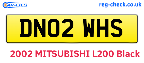 DN02WHS are the vehicle registration plates.