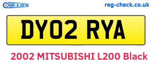 DY02RYA are the vehicle registration plates.