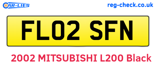 FL02SFN are the vehicle registration plates.