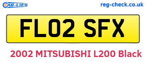 FL02SFX are the vehicle registration plates.