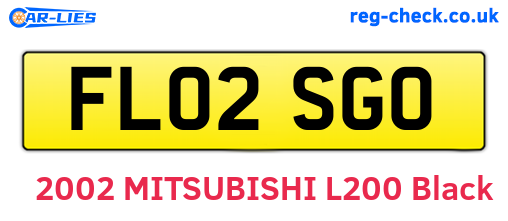 FL02SGO are the vehicle registration plates.