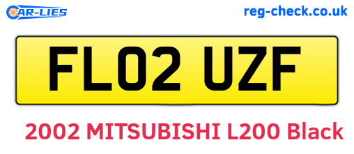 FL02UZF are the vehicle registration plates.