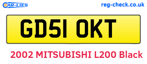 GD51OKT are the vehicle registration plates.