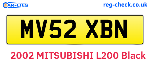 MV52XBN are the vehicle registration plates.