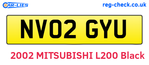 NV02GYU are the vehicle registration plates.