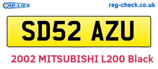SD52AZU are the vehicle registration plates.