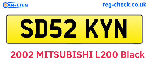 SD52KYN are the vehicle registration plates.