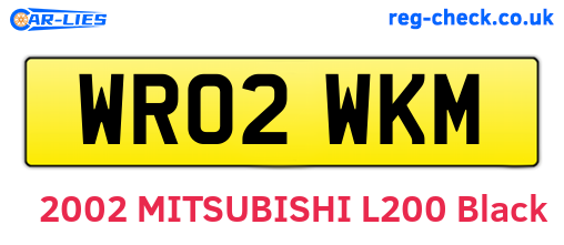 WR02WKM are the vehicle registration plates.