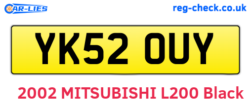 YK52OUY are the vehicle registration plates.