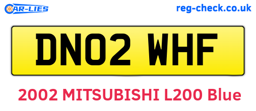 DN02WHF are the vehicle registration plates.