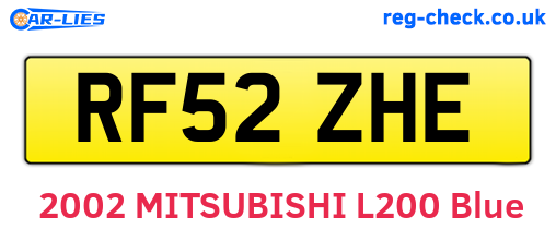 RF52ZHE are the vehicle registration plates.