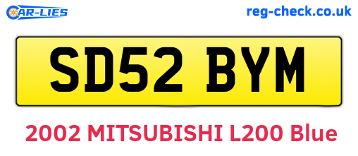 SD52BYM are the vehicle registration plates.