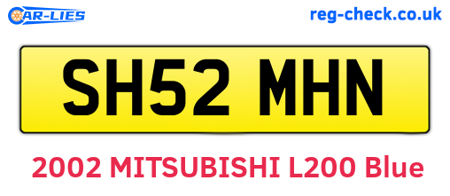 SH52MHN are the vehicle registration plates.