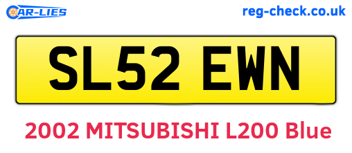SL52EWN are the vehicle registration plates.