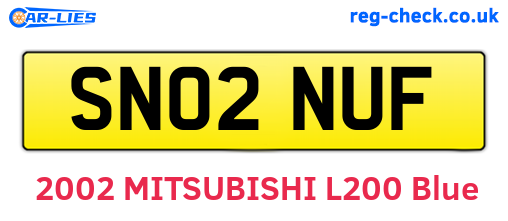 SN02NUF are the vehicle registration plates.