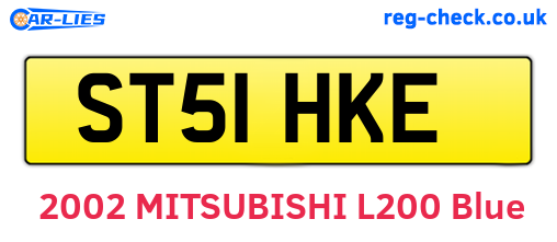 ST51HKE are the vehicle registration plates.