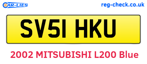 SV51HKU are the vehicle registration plates.