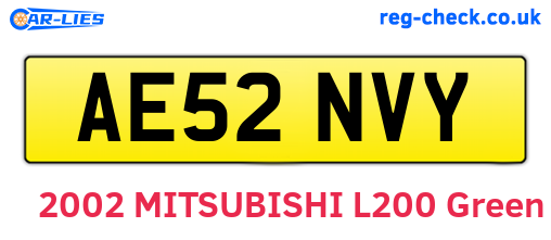 AE52NVY are the vehicle registration plates.