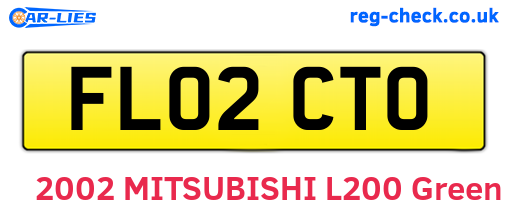 FL02CTO are the vehicle registration plates.
