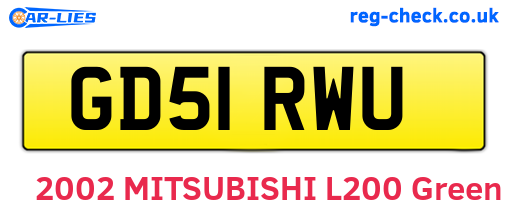 GD51RWU are the vehicle registration plates.