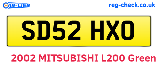 SD52HXO are the vehicle registration plates.