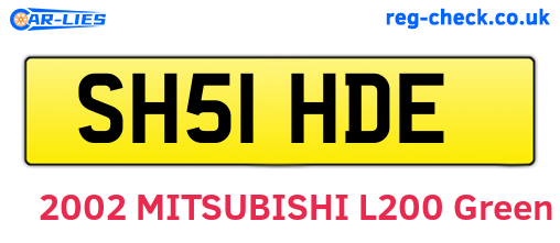 SH51HDE are the vehicle registration plates.