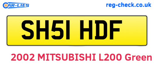 SH51HDF are the vehicle registration plates.