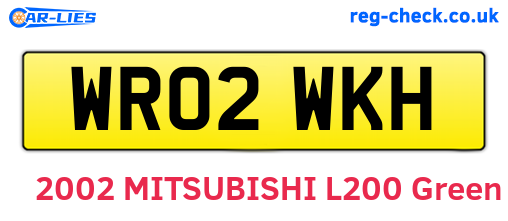 WR02WKH are the vehicle registration plates.