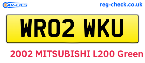 WR02WKU are the vehicle registration plates.