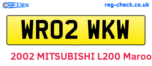 WR02WKW are the vehicle registration plates.
