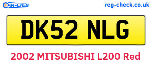 DK52NLG are the vehicle registration plates.