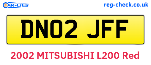 DN02JFF are the vehicle registration plates.