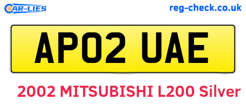AP02UAE are the vehicle registration plates.