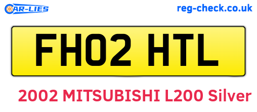 FH02HTL are the vehicle registration plates.