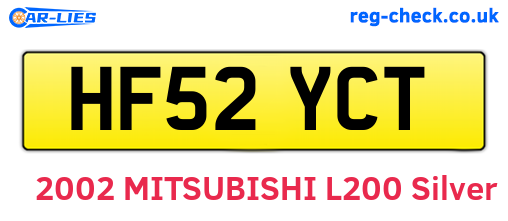 HF52YCT are the vehicle registration plates.