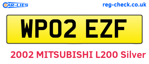 WP02EZF are the vehicle registration plates.