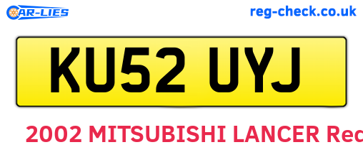 KU52UYJ are the vehicle registration plates.