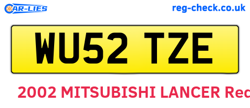 WU52TZE are the vehicle registration plates.