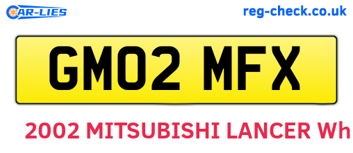 GM02MFX are the vehicle registration plates.