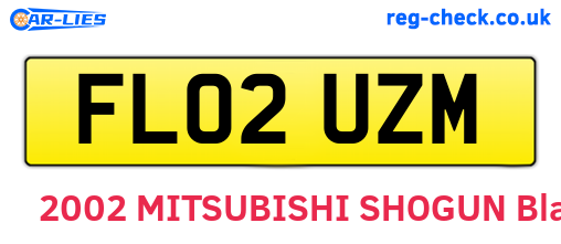 FL02UZM are the vehicle registration plates.