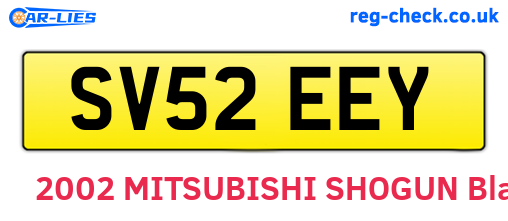 SV52EEY are the vehicle registration plates.