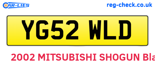 YG52WLD are the vehicle registration plates.