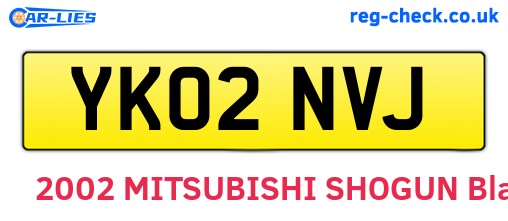 YK02NVJ are the vehicle registration plates.