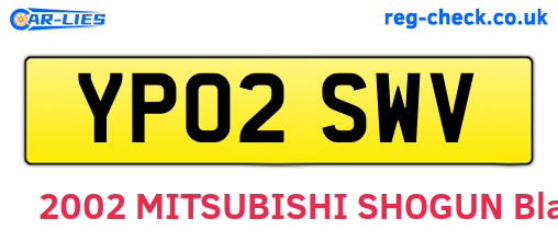 YP02SWV are the vehicle registration plates.