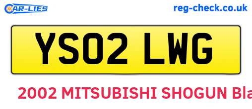 YS02LWG are the vehicle registration plates.