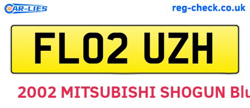 FL02UZH are the vehicle registration plates.