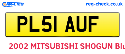 PL51AUF are the vehicle registration plates.