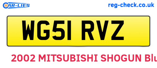 WG51RVZ are the vehicle registration plates.