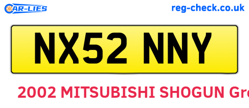 NX52NNY are the vehicle registration plates.