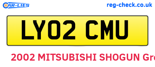LY02CMU are the vehicle registration plates.